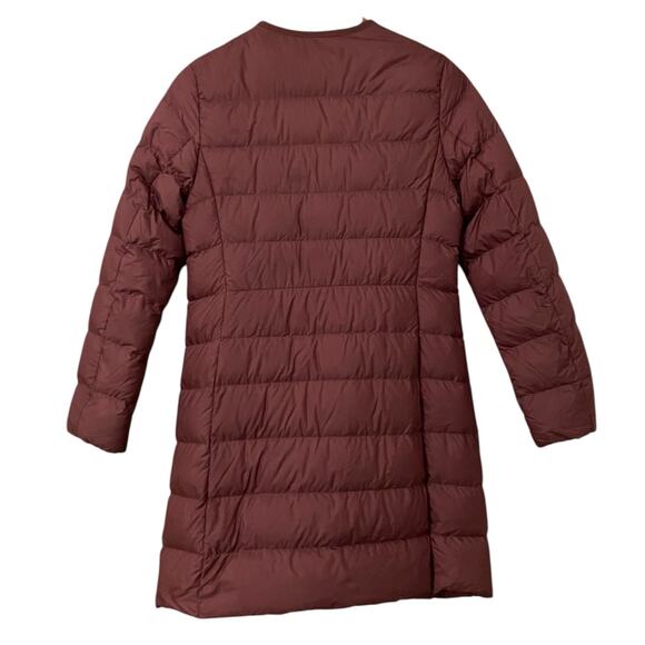 Uniqlo Women’s Ultra Light Down Jacket Small Wine Packable Travel Quilted Coat - Picture 7 of 16